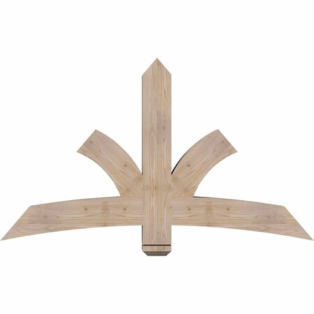 Ekena Millwork Davenport Smooth Timber Gable Bracket, Douglas Fir, 60"W x 35"H x 5 1/2"D x 5 1/2"F, 14/12 Pitch GBW060X35X0606DAV00SDF